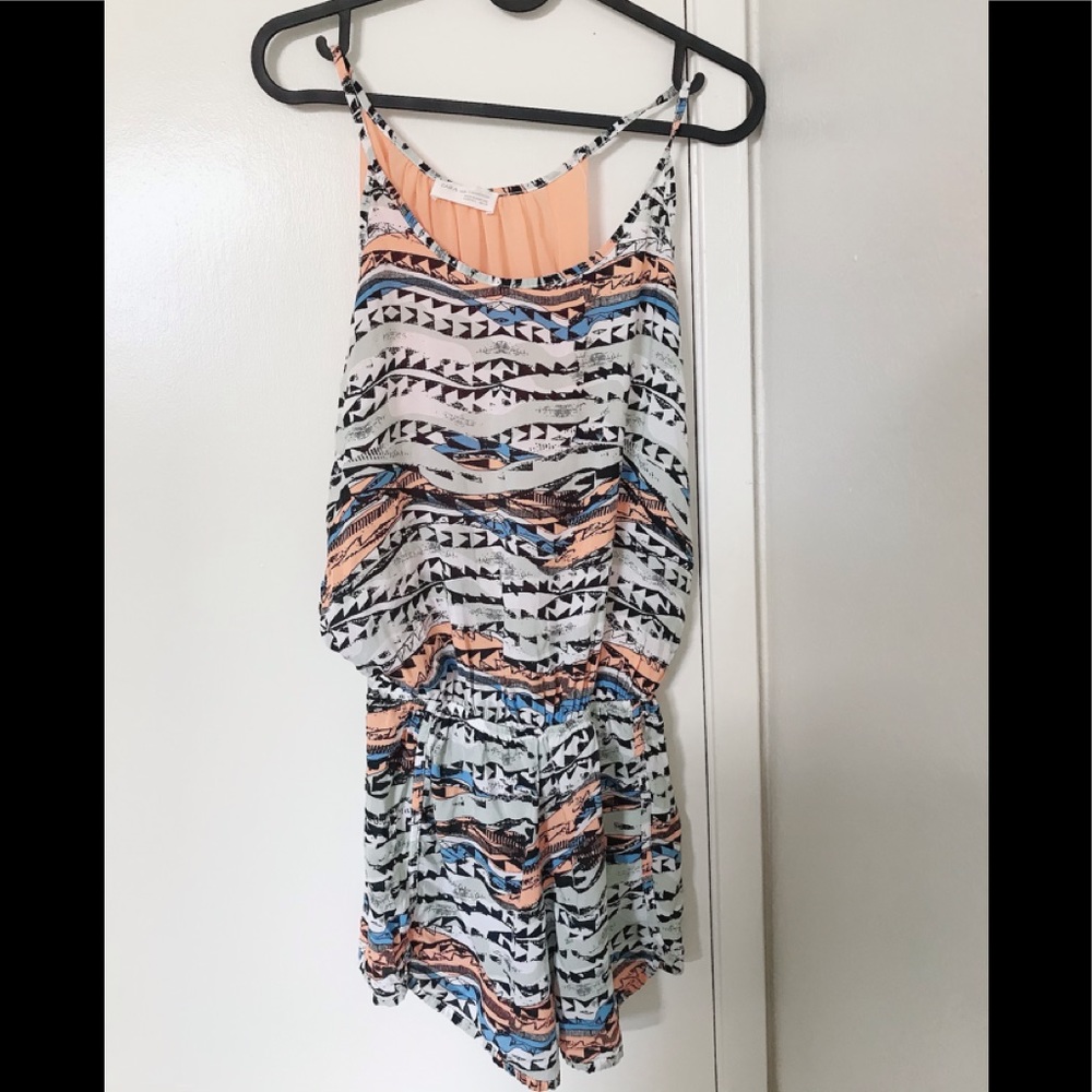 zara Open Back Romper Size S
